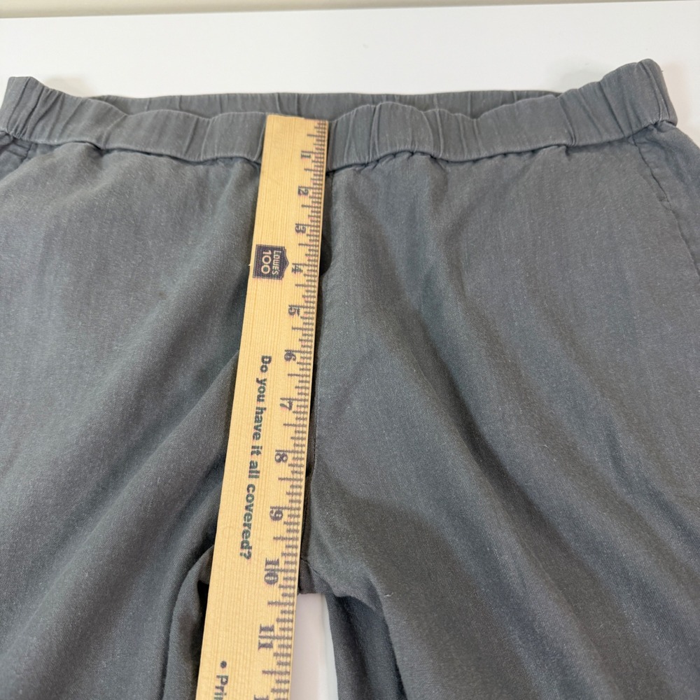 J. Jill Medium Gray Linen Stretch Pull On Pants Preppy Flowy Professional‎ Teach - Picture 10 of 11